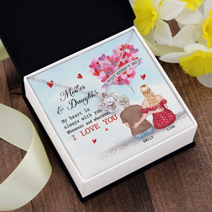 My Heart Is Always With You- Gift For Mother-Personalized Love Knot Necklace- Mother's Day Love Knot Necklace - Jewelry - GoDuckee