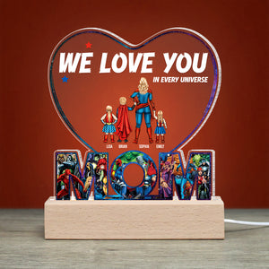 Family 03DNDT310323TM Family Personalized 3D Led Light Wooden Base Gift For Mom - Led Night Light - GoDuckee