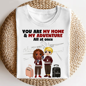 You're My Home & My Adventure All At Once, Couple Passport T-shirt Hoodie Sweatshirt - Shirts - GoDuckee