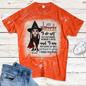 I Am A Witch Personalized Witch Girl Bleached Shirt, Gift For Halloween - Shirts - GoDuckee