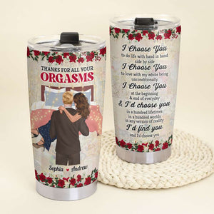 I Choose You Personalized Tumbler Cup, Couple Gift - Tumbler Cup - GoDuckee