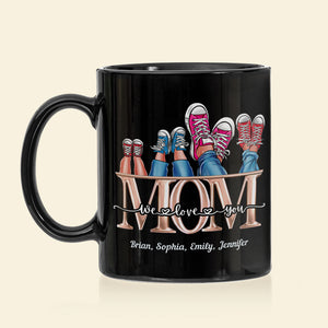 I Love You, Mom, Gift For Mom, Personalized Mug, Shoes Mug, Mother's Day Gift - Coffee Mug - GoDuckee