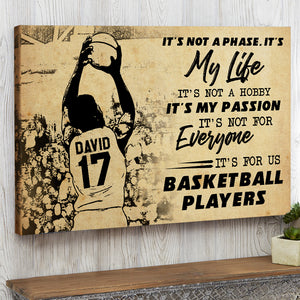 Personalized Basketball Player Poster - It's For Us Basketball Players - Poster & Canvas - GoDuckee