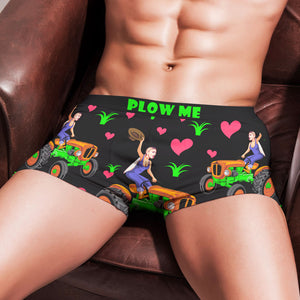 Personalized Farmer Men Boxer Briefs - Plow Me - Boxer Briefs - GoDuckee