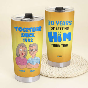 Personalized Old Couple Tumbler Cup - Together Since - Tumbler Cup - GoDuckee