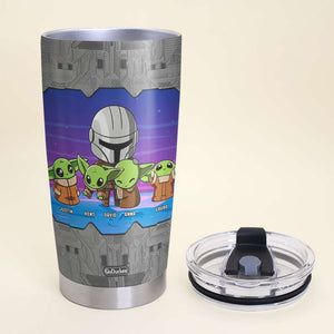 Dad Great Job We're Awesome Thank You, Personalized Funny Tumbler, Gifts for Dads - Tumbler Cup - GoDuckee