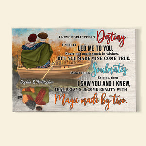 I Never Believed In Destiny Until It Led Me To You Personalized Canvas Print, Gift For Couple - Poster & Canvas - GoDuckee