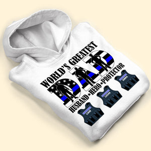 World's Greatest Dad Personalized Police Shirt Gift For Dad - Shirts - GoDuckee