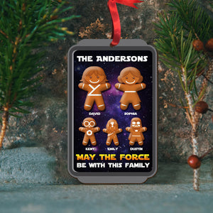 Family May The Force Be With This Family, Personalized Wood Ornament - Ornament - GoDuckee