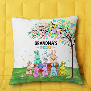 Grandma's Peeps, Personalized Pillow, Gift For Grandma - Pillow - GoDuckee