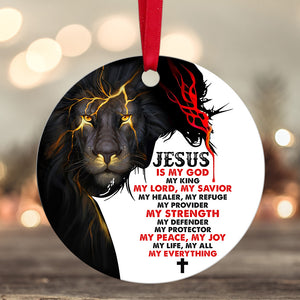 Jesus Is My God, My King, My Lord, My Savior - Jesus Ornament, Christmas Ornament - Ornament - GoDuckee