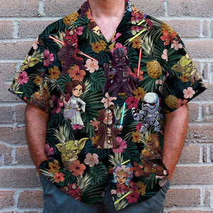 S. W. Hawaiian Shirt - Summer Flower Pattern - Hawaiian Shirts - GoDuckee