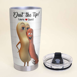 Personalized Funny Couple Tumbler - All My Naughty Thoughts Involve Me and You - Tumbler Cup - GoDuckee