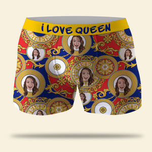 Loyal Background - Custom Photo Couple Boxer Briefs Underwear - Boxer Briefs - GoDuckee