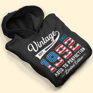 Aged To Perfection Personalized Year Of Birth Shirt Gift For Her Gift For Him - Shirts - GoDuckee