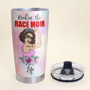 Personalized Strong Race Mom Tumbler - Rockin' The Race Life Strong Forceful Durable Sturdy - Tumbler Cup - GoDuckee