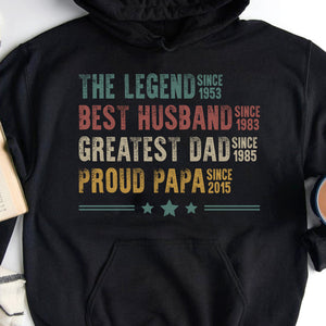 Legend Husband Dad Papa, Personalized Shirt - Shirts - GoDuckee