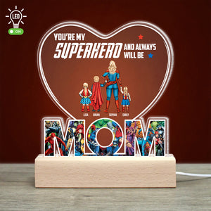 Family 06OHDT230323TM Personalized 3D Led Light Wooden Base Gift For Mother's Day - Led Night Light - GoDuckee
