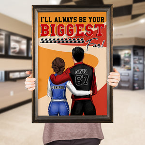Personalized Racing Couple Poster - Always Be Your Biggest Fan - Couple Shoulder to Shoulder - Poster & Canvas - GoDuckee