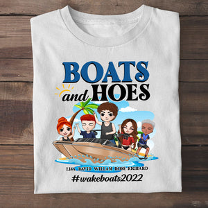 Wake Boats Boats And Hoes Personalized Shirt Gift For Friends - Shirts - GoDuckee