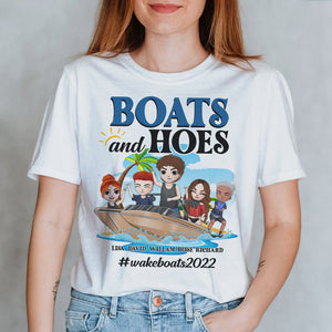 Wake Boats Boats And Hoes Personalized Shirt Gift For Friends - Shirts - GoDuckee