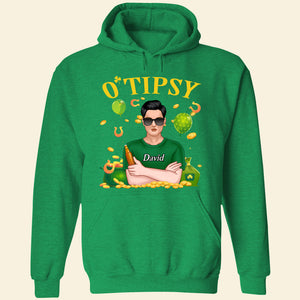 Drunken Drunkest Drunker Tipsy - Personalized Shirts - Gift for Couple - Couple With Arms Crossed - Shirts - GoDuckee