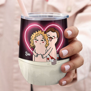 There Are 8 Billion Boobs In The World But Yours Is My Favorite - Personalized Couple Tumbler - Gift For Couple - Wine Tumbler - GoDuckee
