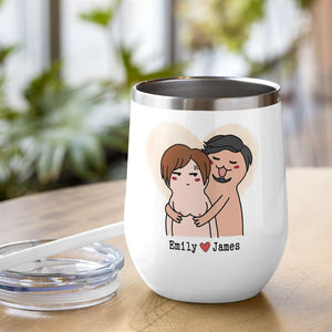 You Give Me A Boner Personalized Couple Mug, Gift For Couple - Coffee Mug - GoDuckee