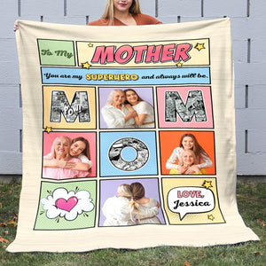 Mother's Day Gift- 04snli290323 Custom Mom Photo Blanket - Blanket - GoDuckee