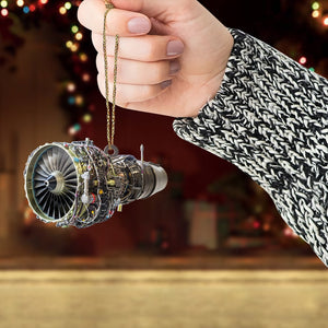 Personalized Turbofan Aircraft Engine Ornament, Christmas Tree Decor - Ornament - GoDuckee