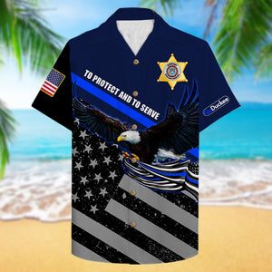 Police Hawaiian Shirt. Personalized Hawaiian Shirt, Aloha Shirt - Gift for Police - Hawaiian Shirts - GoDuckee