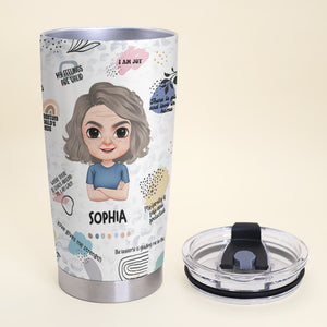 Mom Daily Affirmations - Personalized Tumbler - Mother's Day Gift - Gift For Mom - Tumbler Cup - GoDuckee