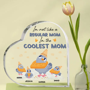 I'm Not Like A Regular Mom, I'm The Coolest Mom - Mother's Day Heart Plaque - Mother's Day Gift - Personalized Heart Plaque - Decorative Plaques - GoDuckee