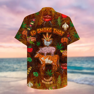BBQ Hawaiian Shirt - I'd smoke that - Hawaiian Shirts - GoDuckee