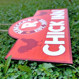 Personalized Farming Chicken Metal Sign Gift For Farming Lovers - Metal Wall Art - GoDuckee