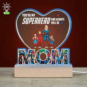 Family 06OHDT230323TM Personalized 3D Led Light Wooden Base Gift For Mother's Day - Led Night Light - GoDuckee