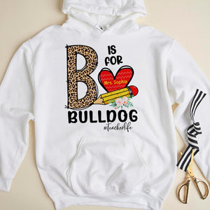 Custom Leopard Alphabet Shirt, Letter For Name - Back To School Gift for Teachers - Shirts - GoDuckee