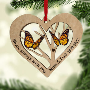 I Am Always With You Personalized Heaven Butterfly Ornament, Christmas Tree Decor - Ornament - GoDuckee