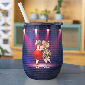 I Love You As Much As You Love Wine, Personalized Tumbler, Gift For Mom, Mother's Day Gift, Drinking Mom And Daughter - Wine Tumbler - GoDuckee