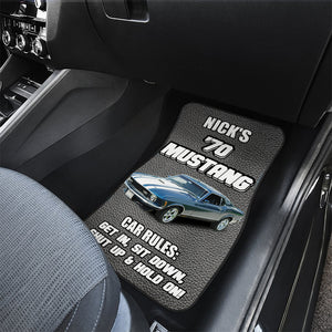 Muscle Car Get In, Sit Down, Shut Up And Hold On Personalized Universal Car Front & Rear Floor Foot Mats - Doormat - GoDuckee
