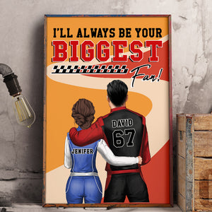 Personalized Racing Couple Poster - Always Be Your Biggest Fan - Couple Shoulder to Shoulder - Poster & Canvas - GoDuckee
