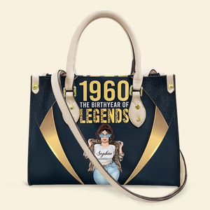 The Birth Year of Legends, Personalized Leather Bag, Birthday Gift for Girls, Women - Leather Bag - GoDuckee