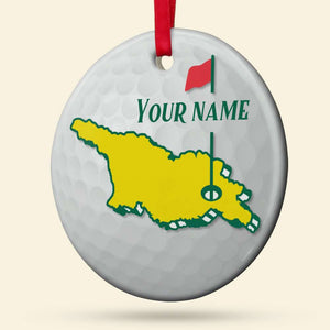 Golf Destination, Personalized Ceramic Ornament For Golfers - Ornament - GoDuckee
