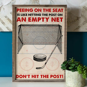 Ice Hockey Poster - Don't Hit The Post - Poster & Canvas - GoDuckee