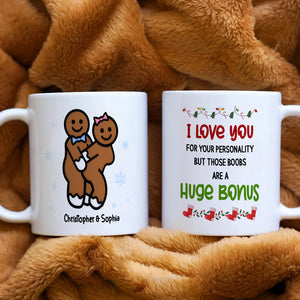 Naughty Gingerbread Christmas Couple, Christmas Mug Gift For Couples - Coffee Mug - GoDuckee