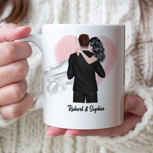 And She Lived With The Same Penis Forever - Personalized New Wedding Couple Mug - Gift For Couple - Coffee Mug - GoDuckee