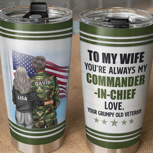 Personalized Military Couple Tumbler - You Are Always My Commander In Chief - Tumbler Cup - GoDuckee