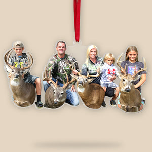 Custom Deer Hunting Photo Ornament, Christmas Tree Decor - Ornament - GoDuckee