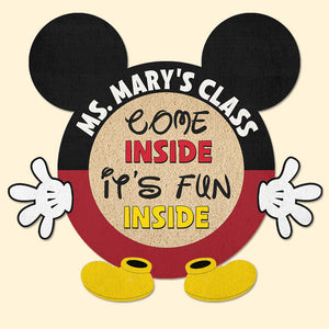 Come Inside It's Fun Inside, Personalized Doormat for Classroom - Doormat - GoDuckee
