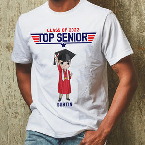 Personalized Graduation Shirt, Top Senior, Excited Graduate - Shirts - GoDuckee